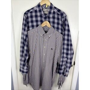 Over Under Men's Long Sleeve Button Down Shirt Size XL Lot Of 2 Plaid